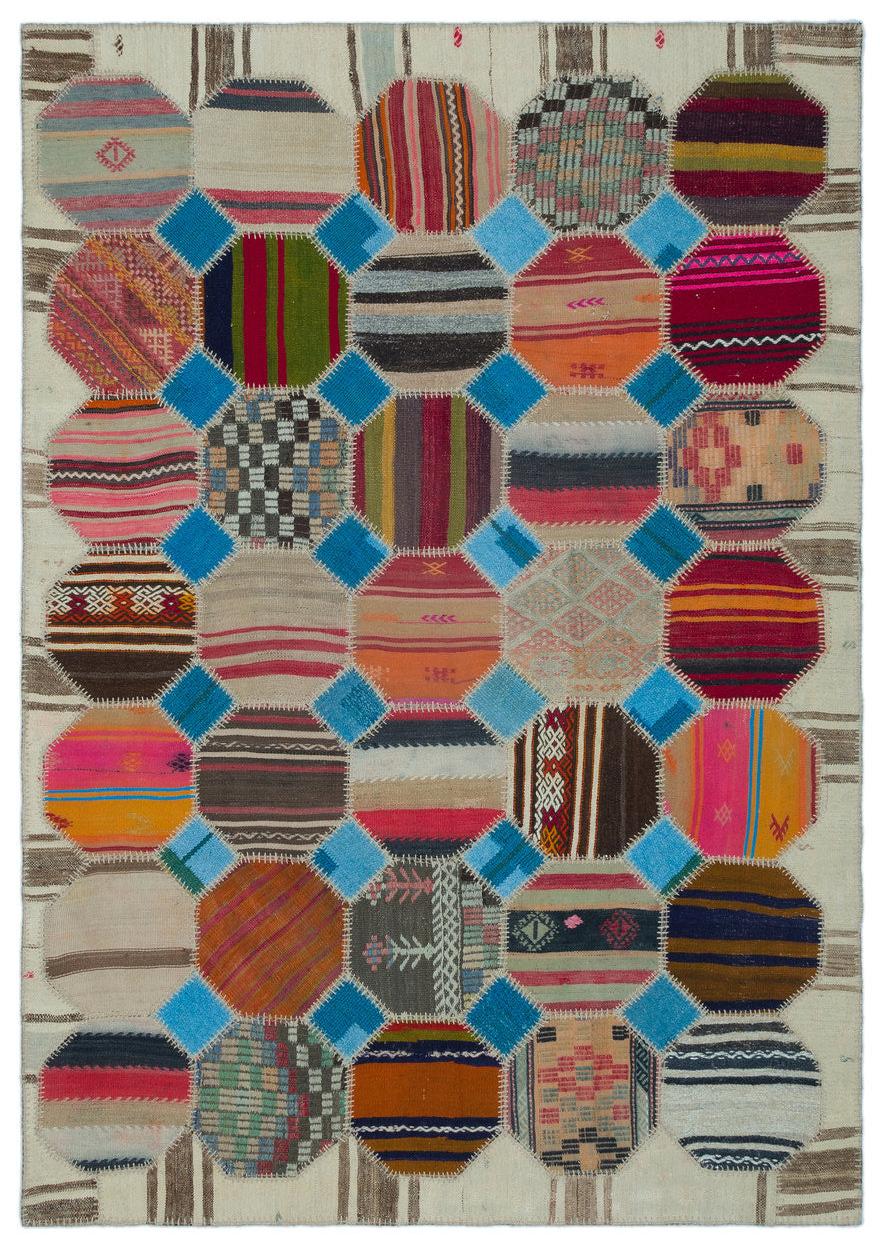 Apex Kilim Patchwork Unique Naturel 25287 162 x 231 cm