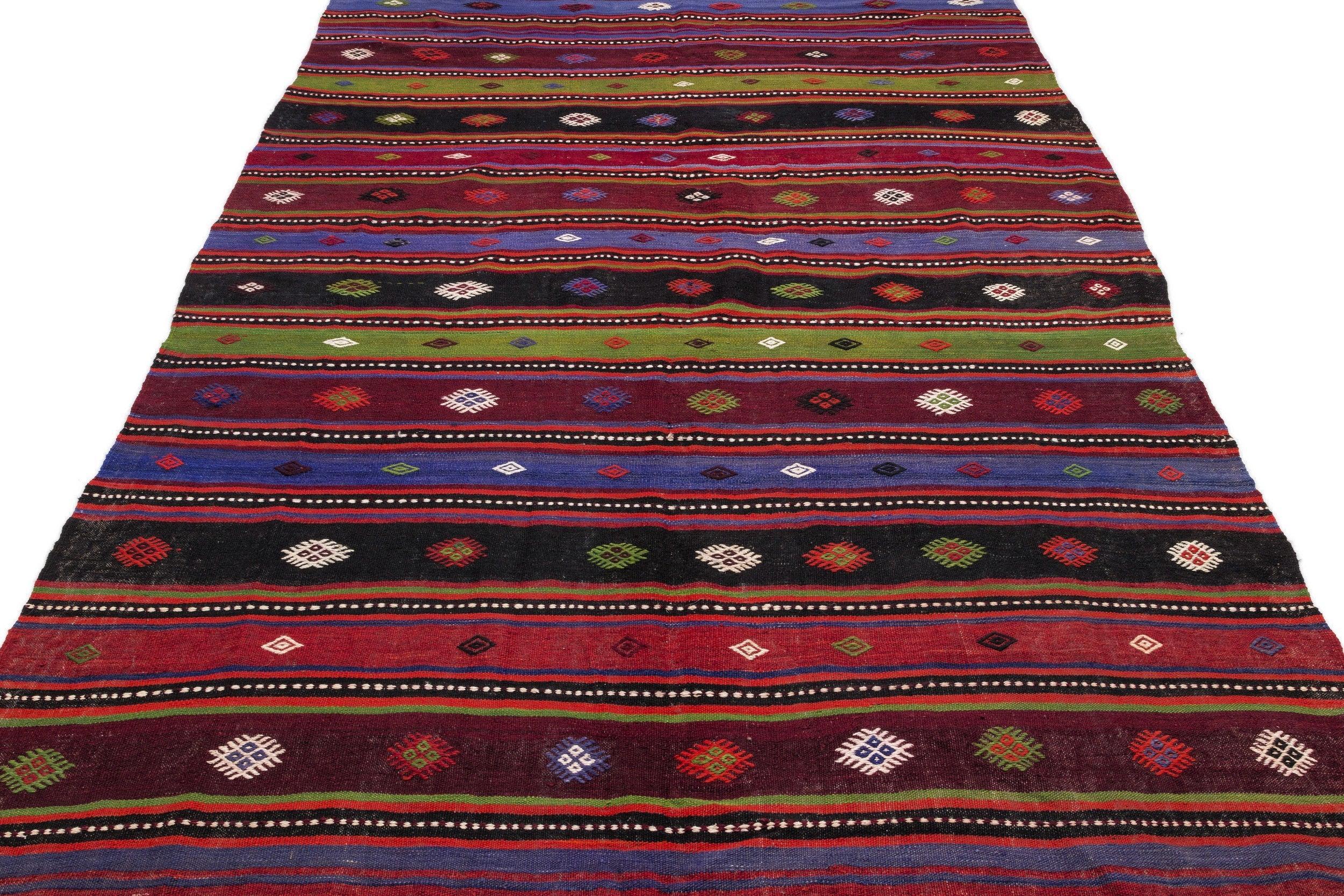Apex Kilim Striped 0909 185 cm X 350 cm