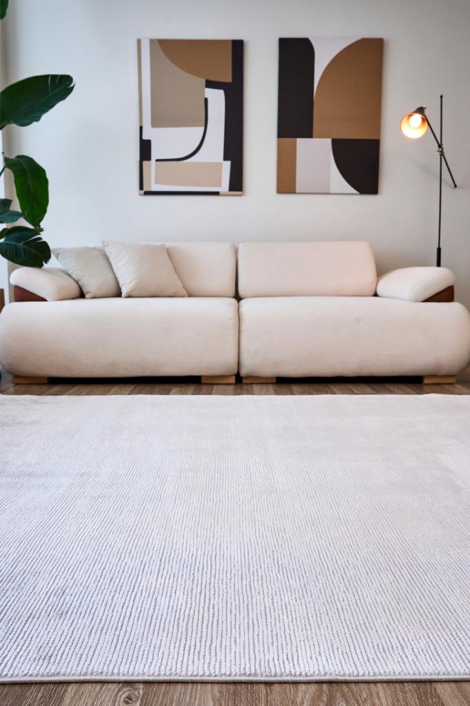 Aura 2832 Krem - Makine Halısı