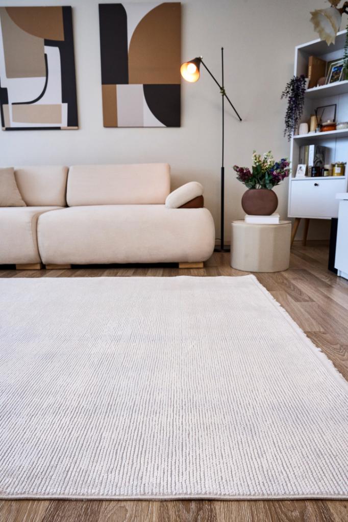 Aura 2832 Krem - Makine Halısı