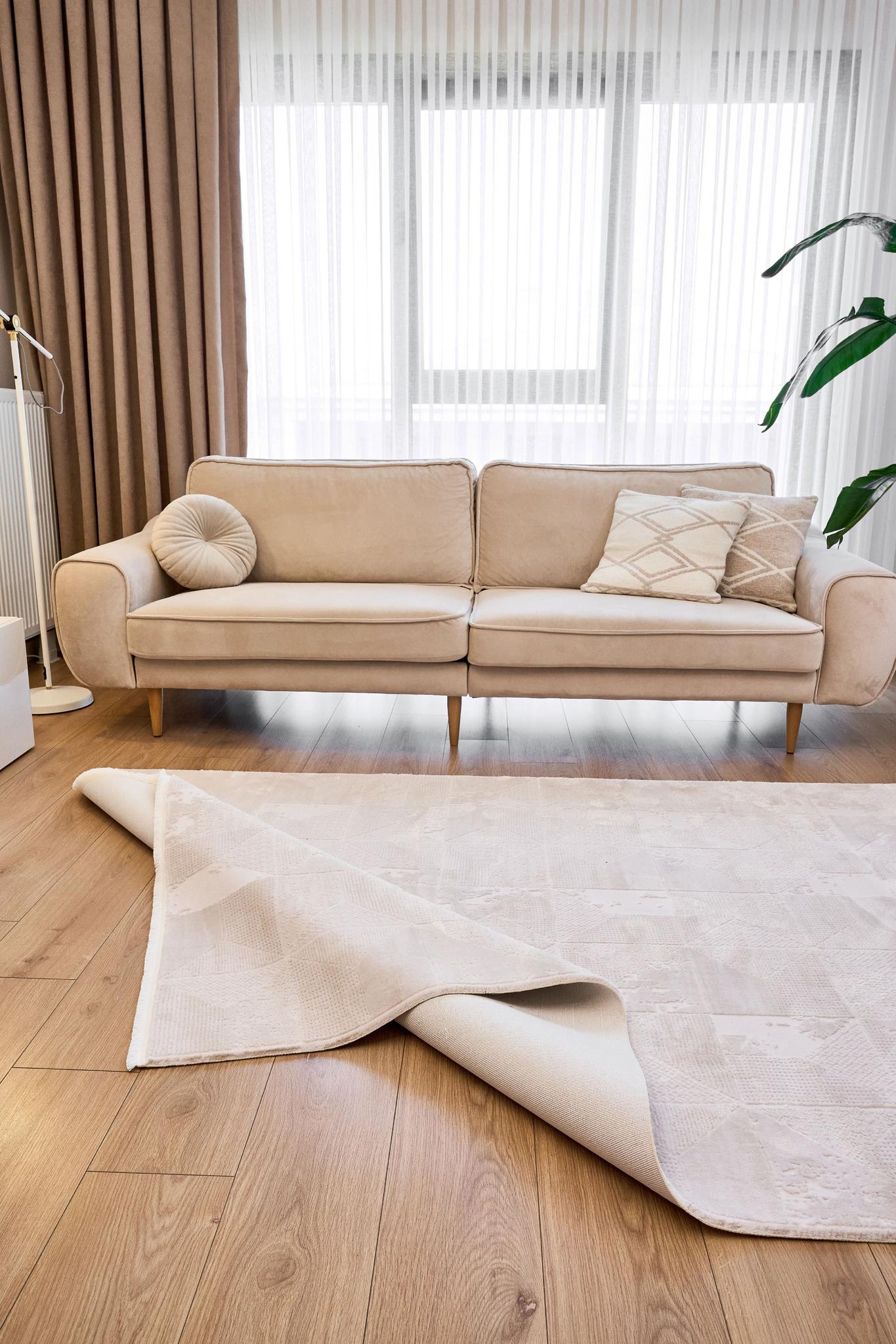 Azur Kesme Halı (Özel Ölçü) - 6531 Krem