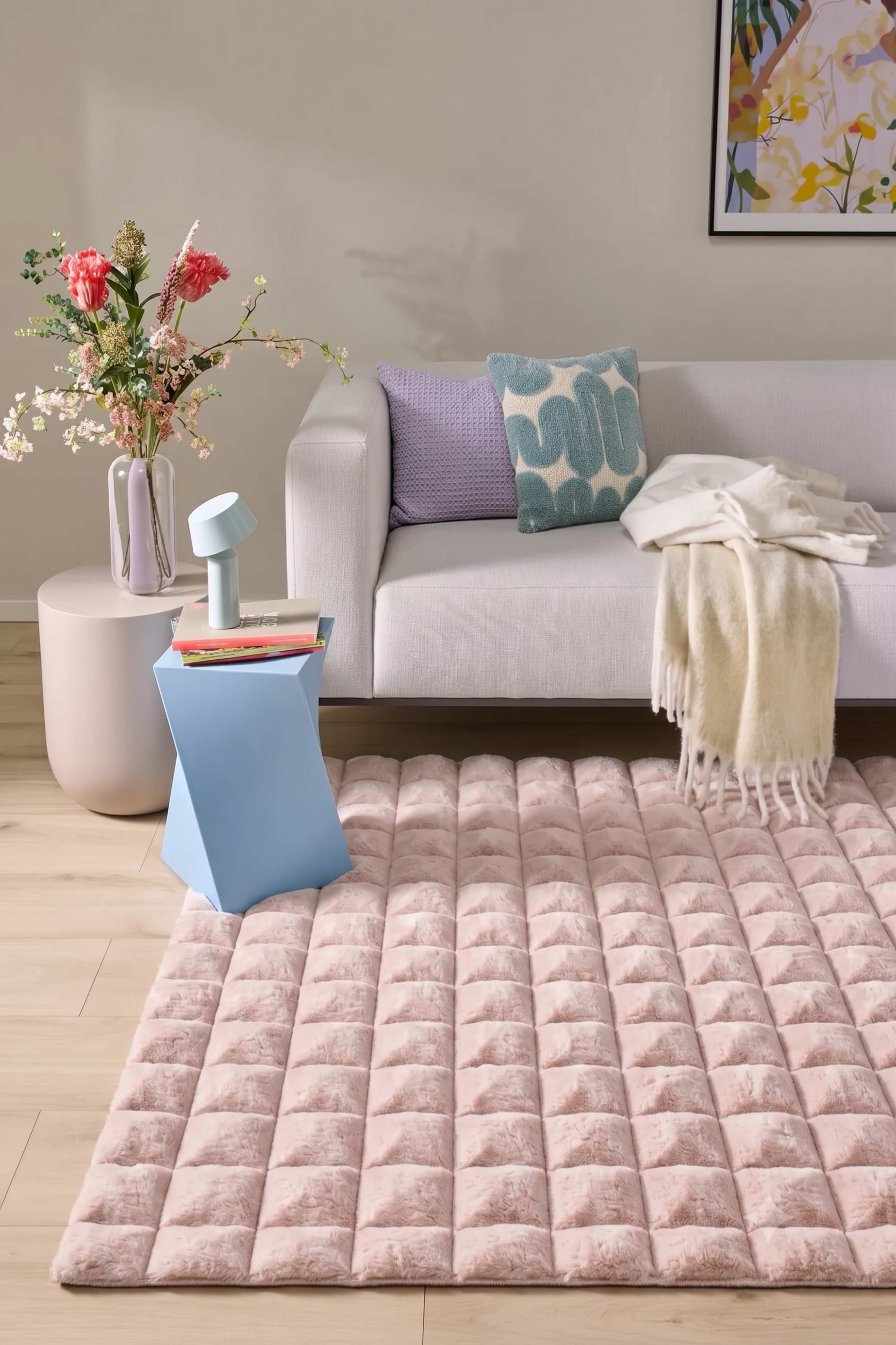 Diamante 7004 Pudra - Dekoratif Halı