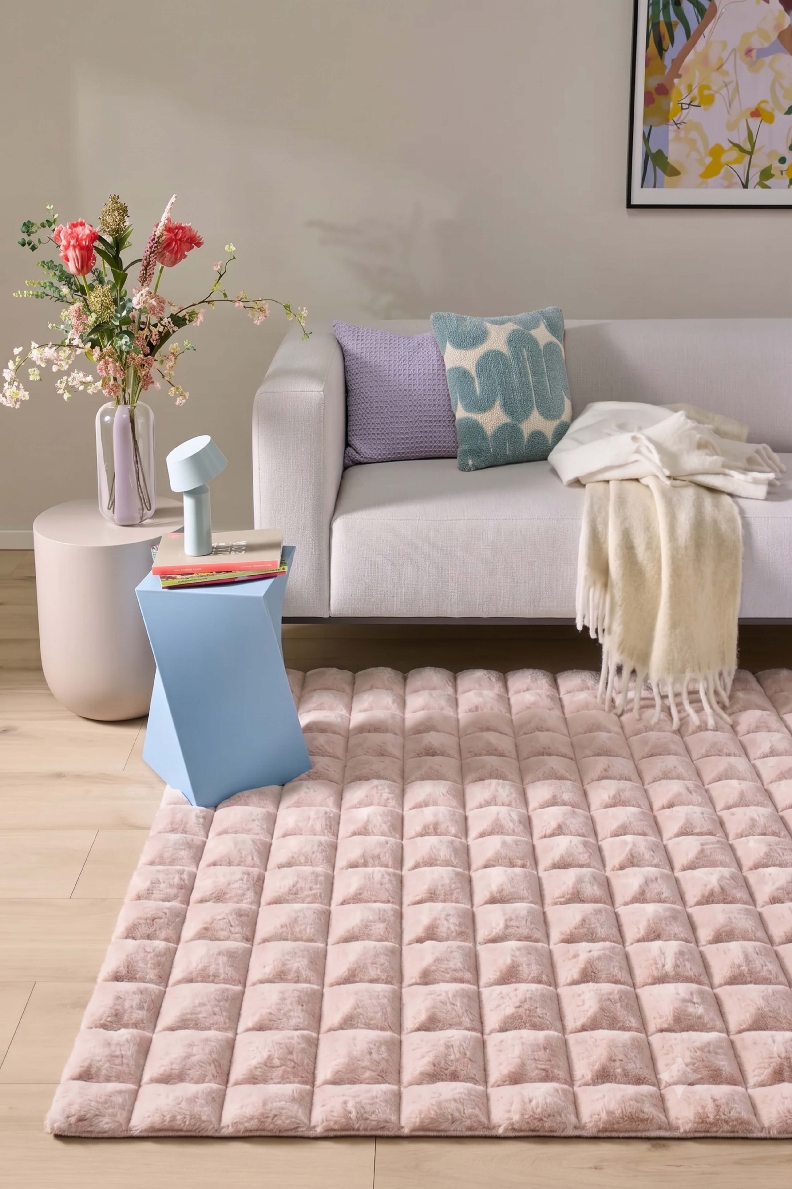 Diamante 7004 Pudra - Dekoratif Halı