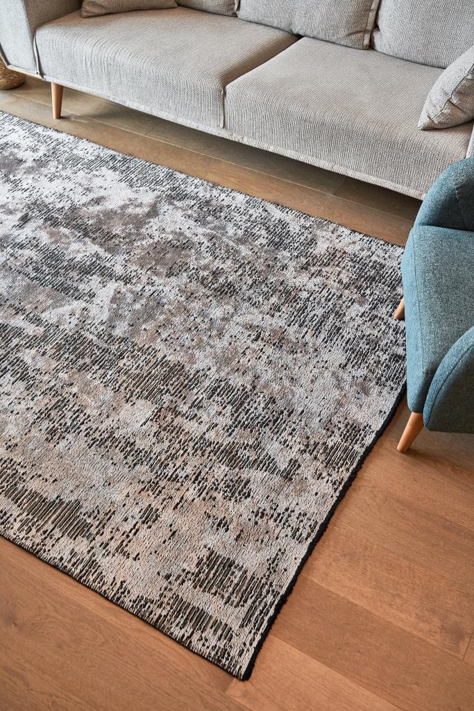Hare Premium 1341 Krem - Koyu Gri - Makine Halısı