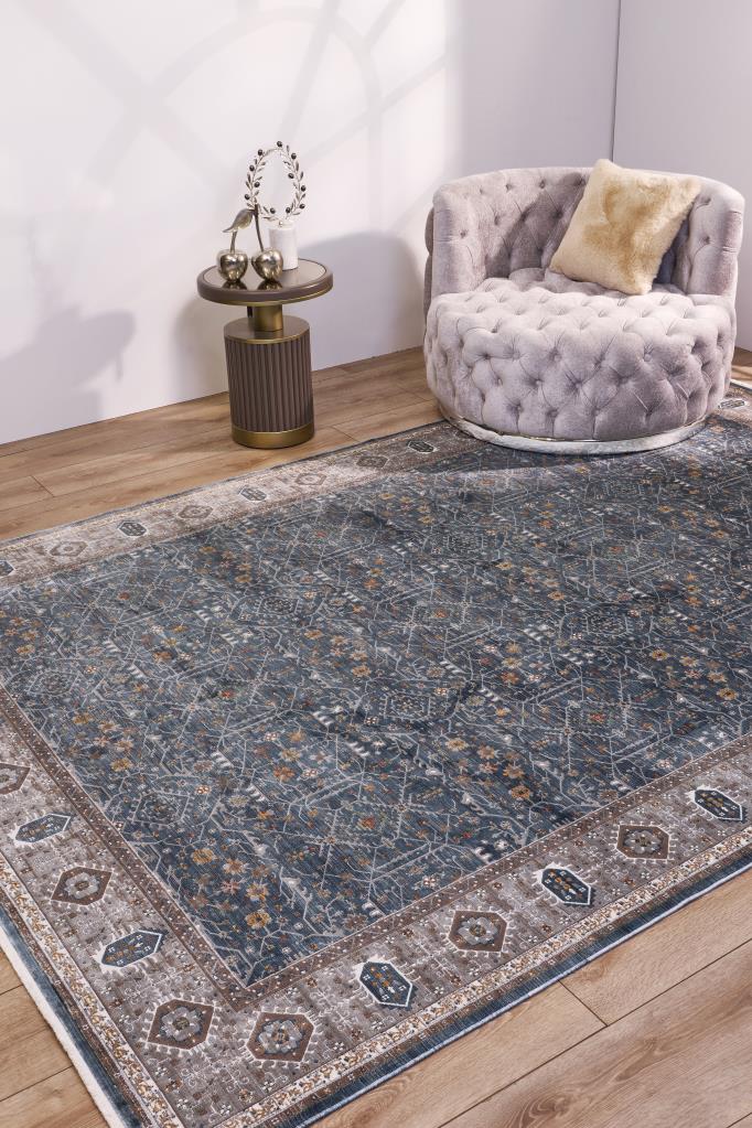 Heriz 8216 Mavi - Makine Halısı