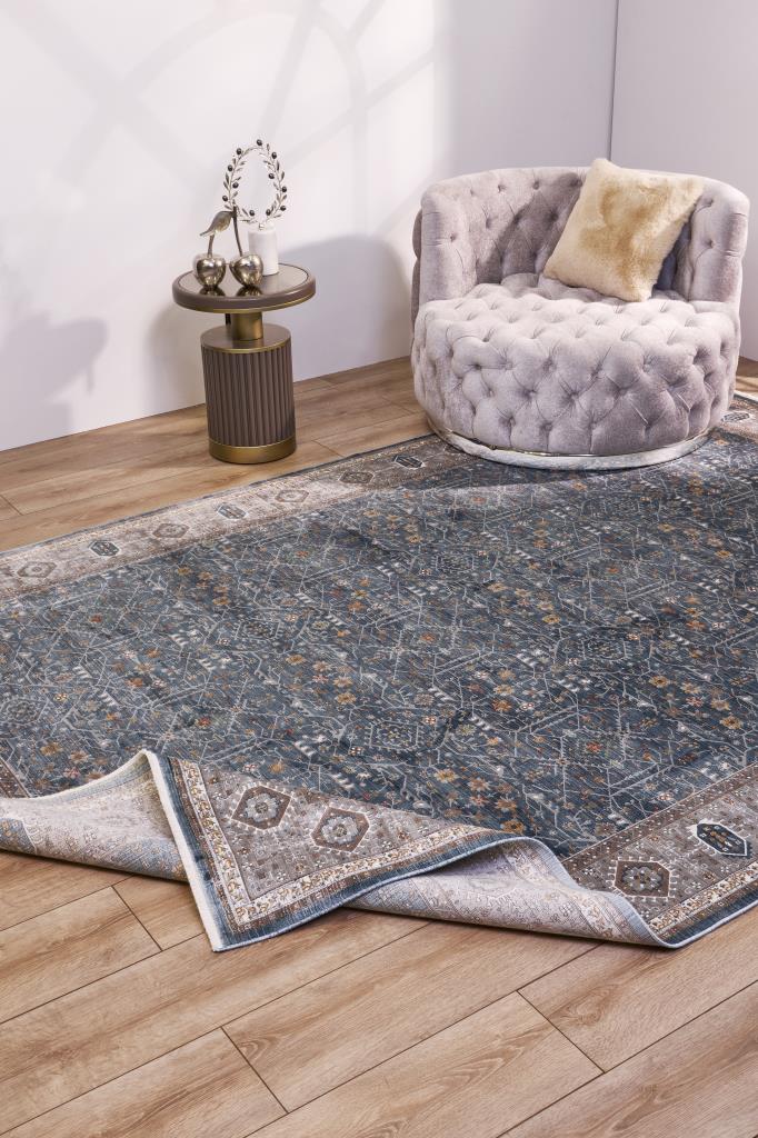 Heriz 8216 Mavi - Makine Halısı