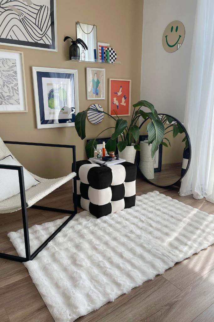 Molecule Beyaz - Dekoratif Halı