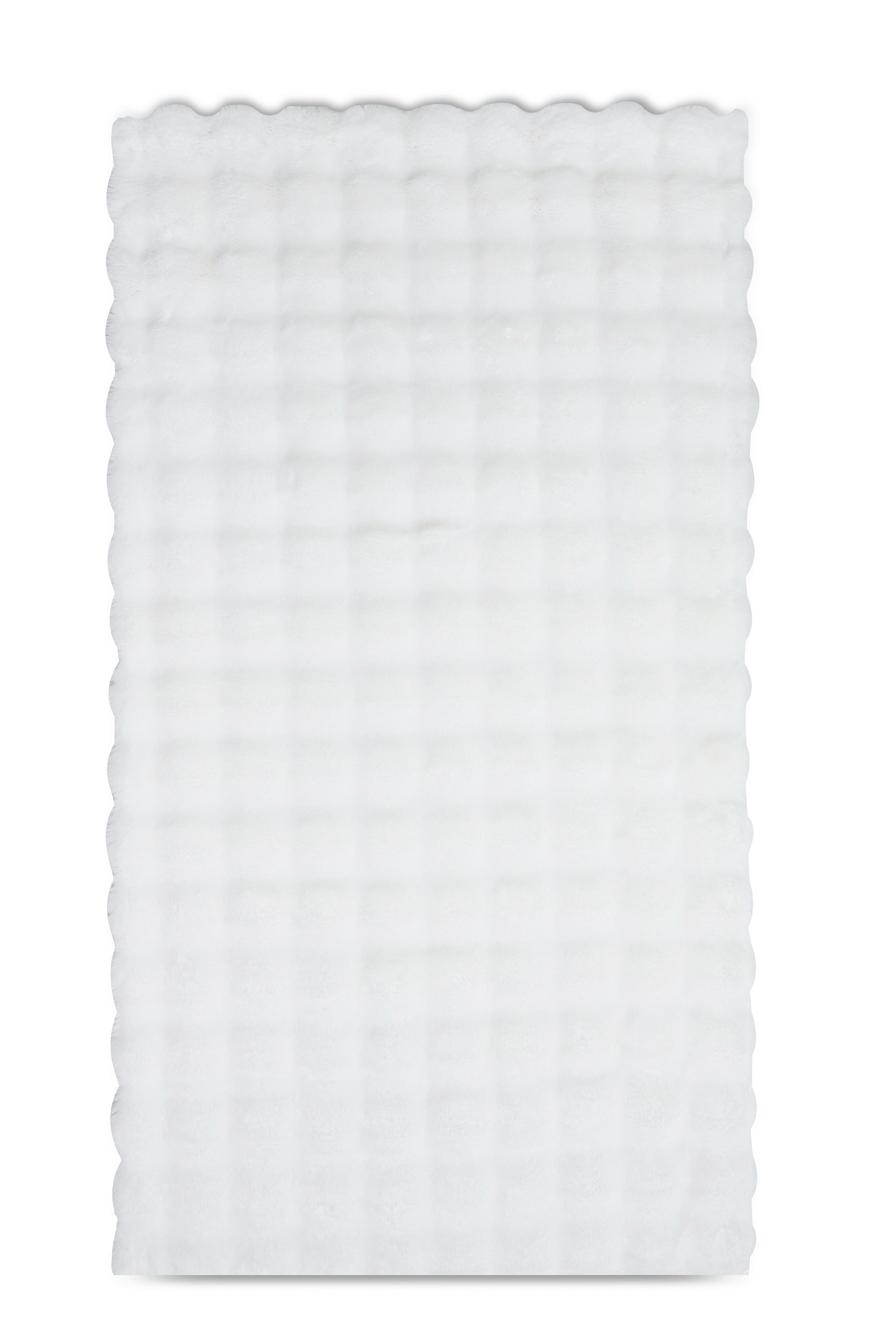 Molecule Kesme Halı (Özel Ölçü) - Beyaz