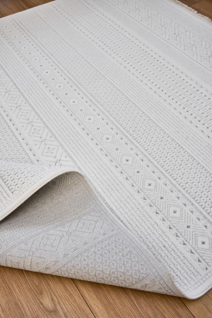 Origami 6921 Beyaz Gri - Dekoratif Halı