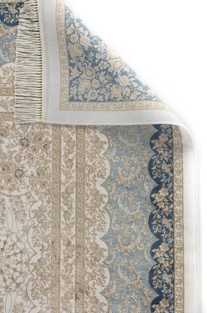 Vendome Palace 5412 Mavi Krem - Makine Halısı