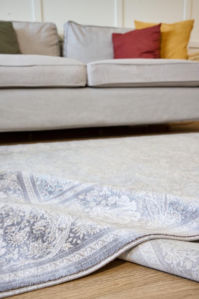 Vendome Palace 5441 Gri Krem - Makine Halısı