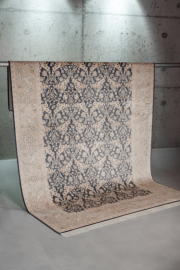 Vendome Palace 5461 Lacivert Krem - Makine Halısı