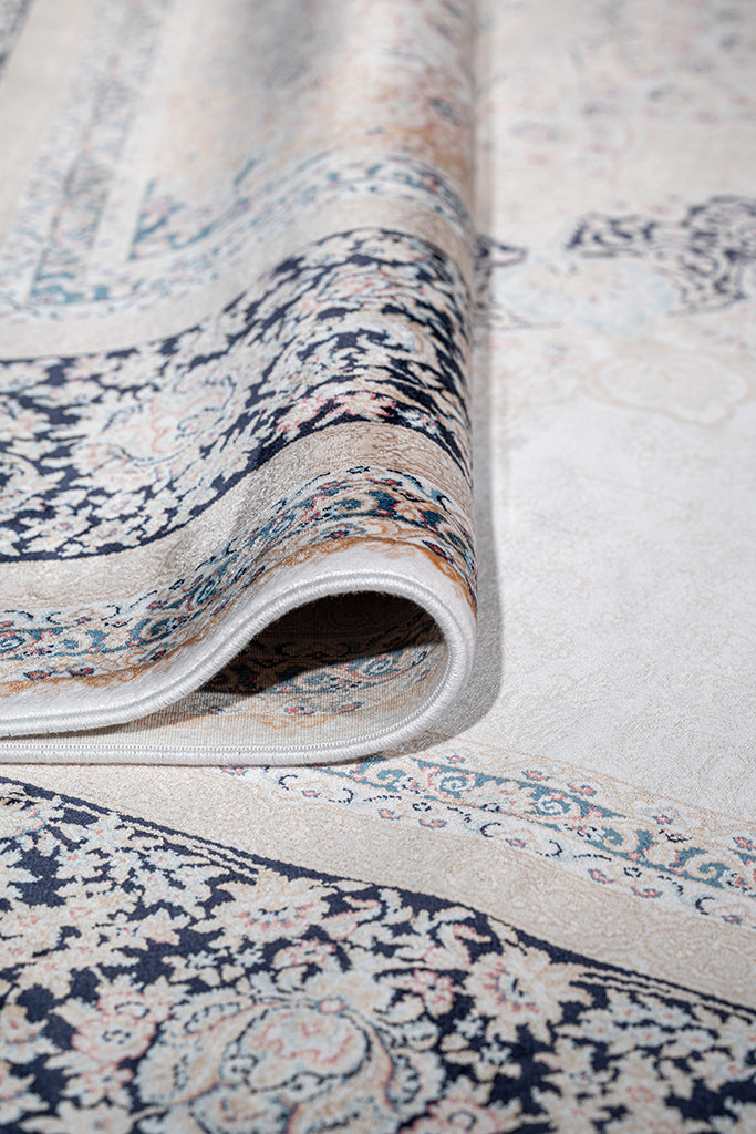 Vendome Palace 5471 Lacivert Krem - Makine Halısı