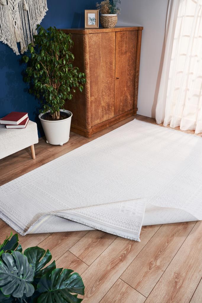 Vivaldi 9761 Beyaz - Makine Halısı