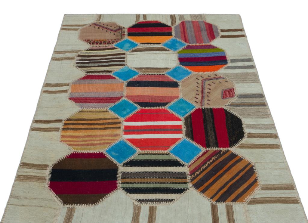 Apex Kilim Patchwork Unique Naturel 25121 120 x 176 cm