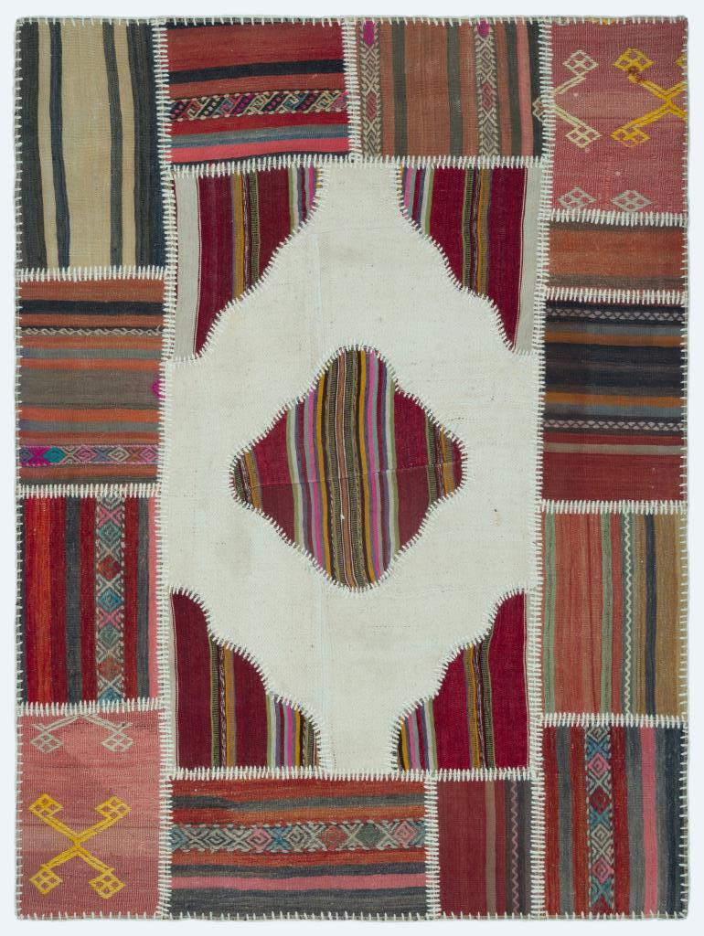 Apex Kilim Patchwork Unique Naturel 25166 133 x 177 cm