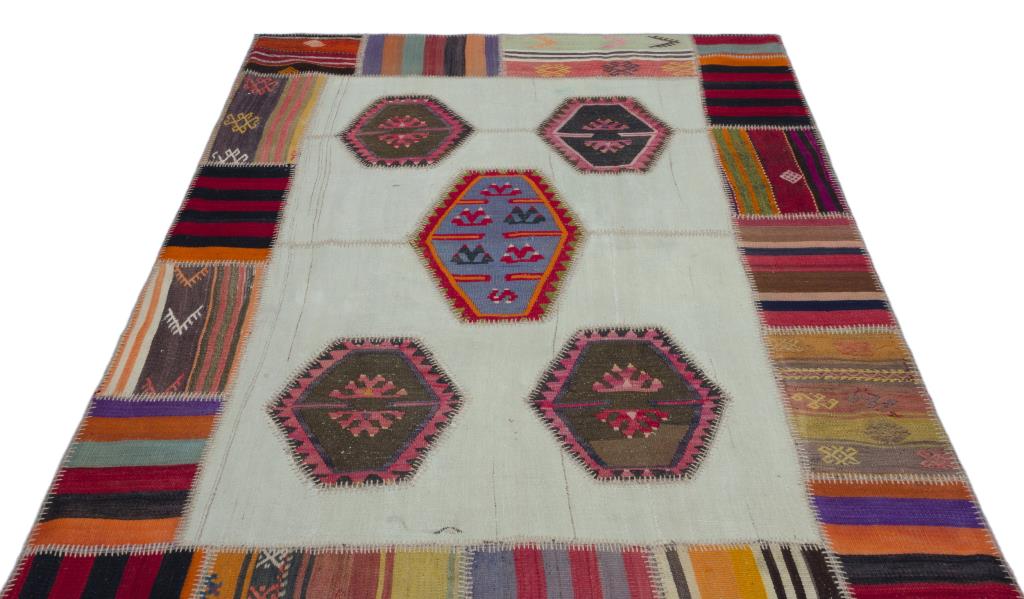 Apex Kilim Patchwork Unique Naturel 25311 162 x 227 cm