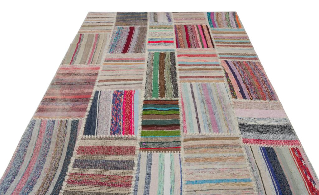 Apex Kilim Patchwork Unique Striped 22405 189 x 273 cm