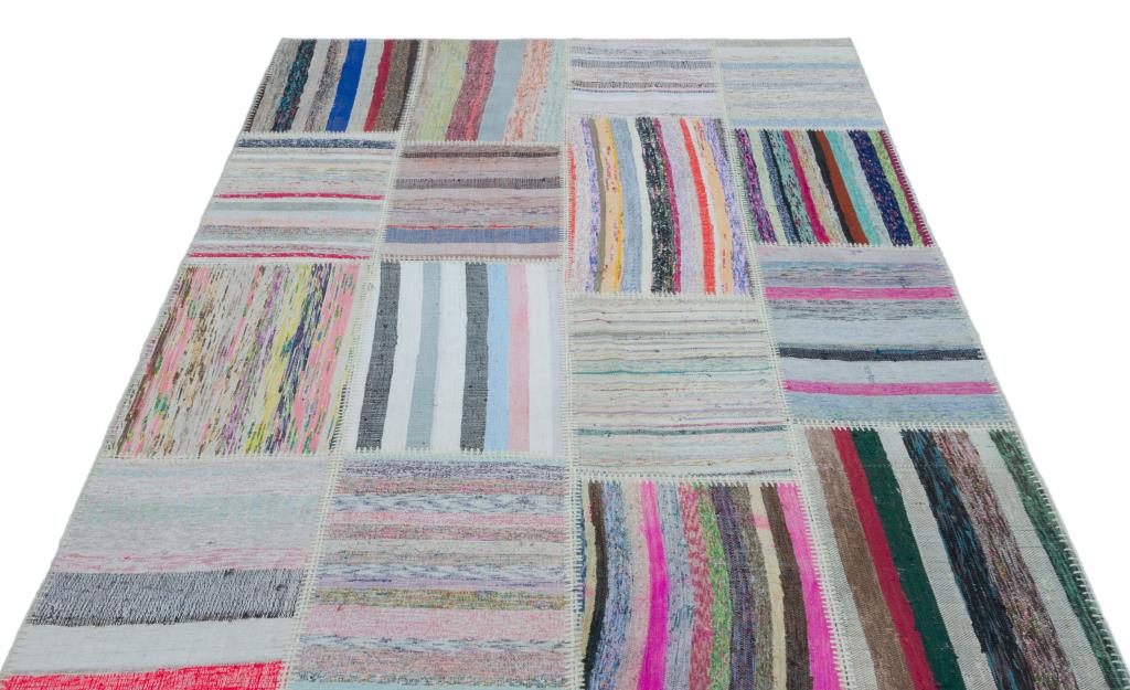 Apex Kilim Patchwork Unique Striped 22537 160 x 225 cm