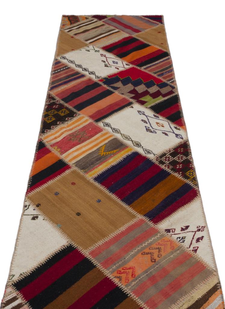 Apex Kilim Patchwork Unique Striped 22546 76 x 318 cm