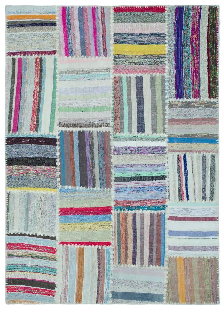 Apex Kilim Patchwork Unique Striped 25248 158 x 222 cm