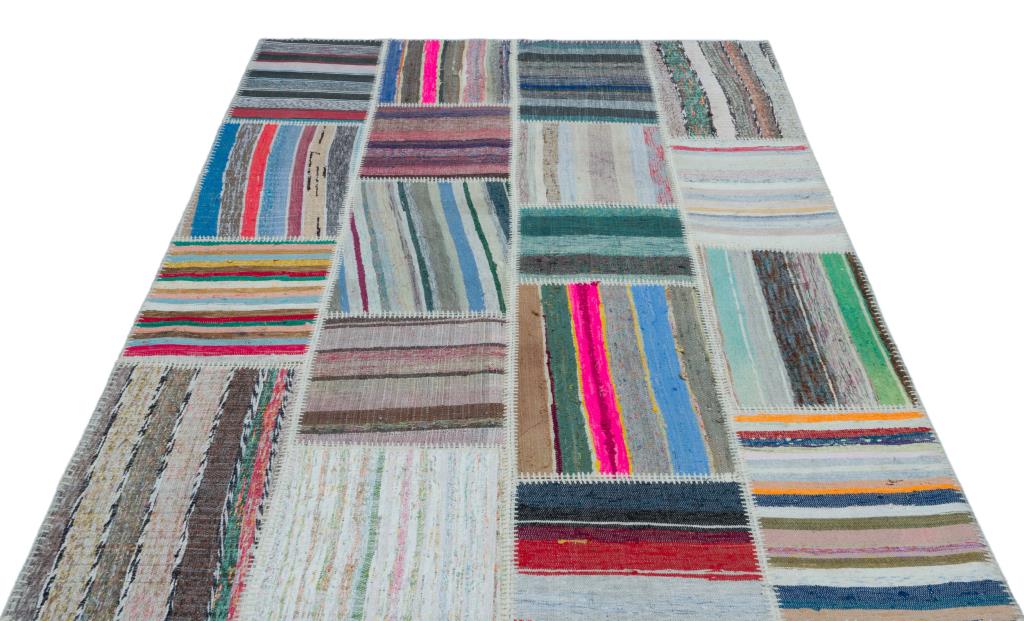 Apex Kilim Patchwork Unique Striped 25254 160 x 221 cm