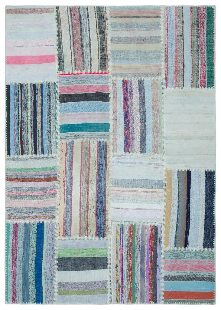 Apex Kilim Patchwork Unique Striped 25259 158 x 223 cm