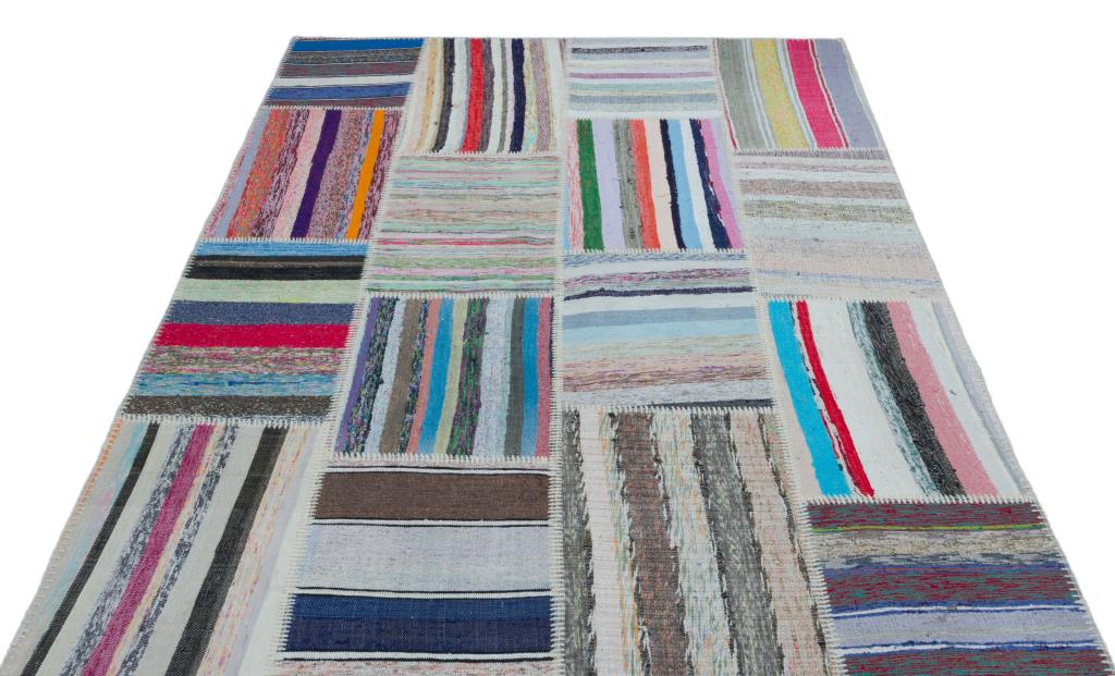 Apex Kilim Patchwork Unique Striped 25452 160 x 227 cm
