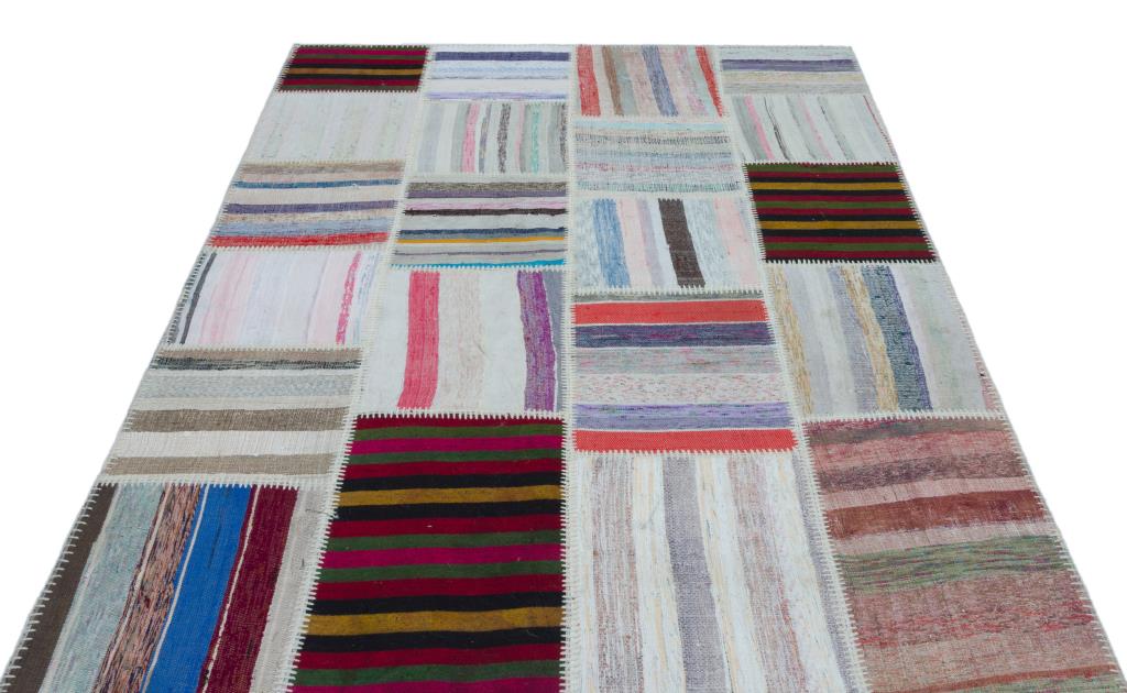 Apex Kilim Patchwork Unique Striped 25453 160 x 223 cm