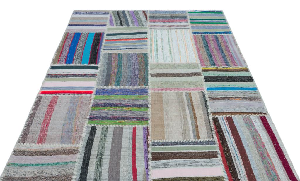 Apex Kilim Patchwork Unique Striped 25473 160 x 225 cm