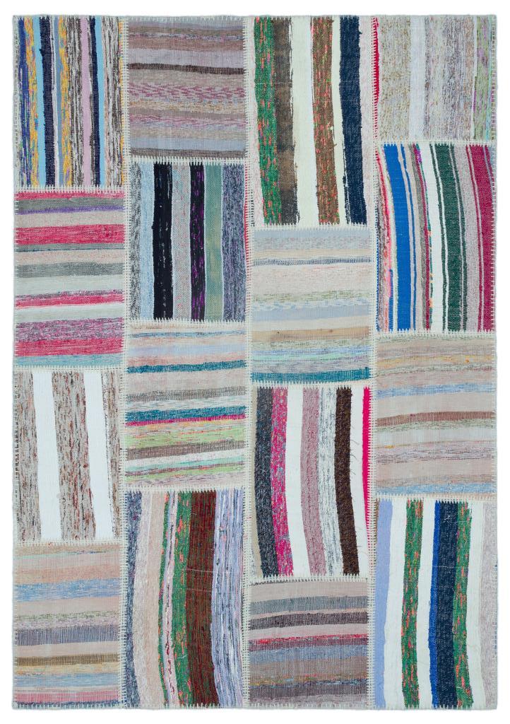 Apex Kilim Patchwork Unique Striped 25491 160 x 230 cm