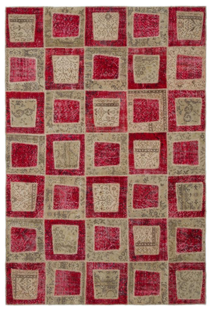 Apex Patchwork Halı Kırmızı 21045 192 x 282 cm