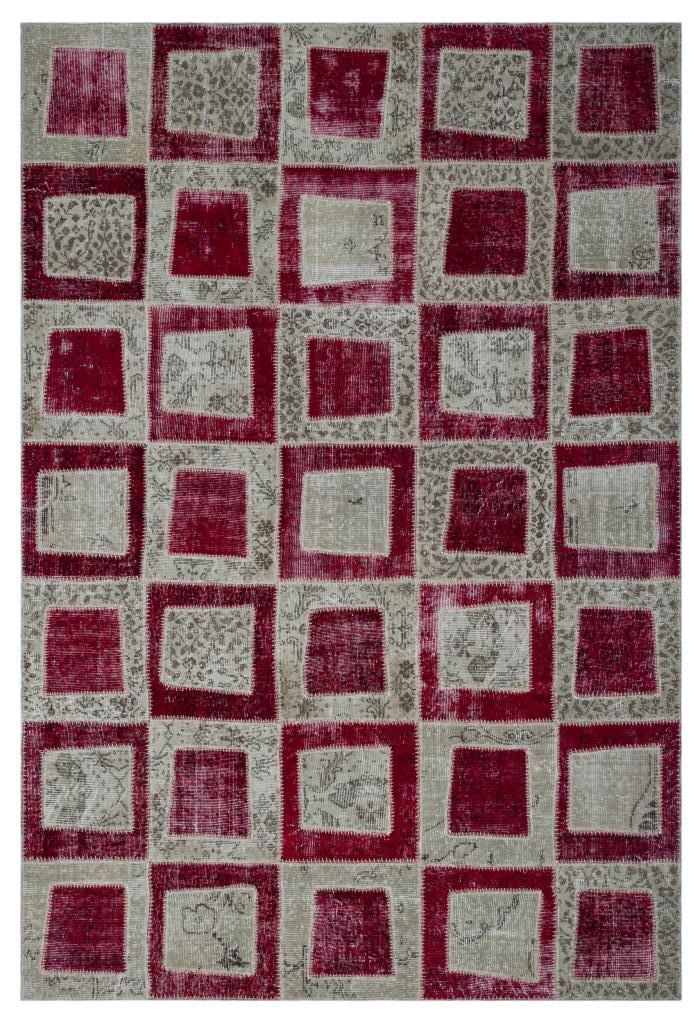Apex Patchwork Halı Kırmızı 26800 191 x 281 cm