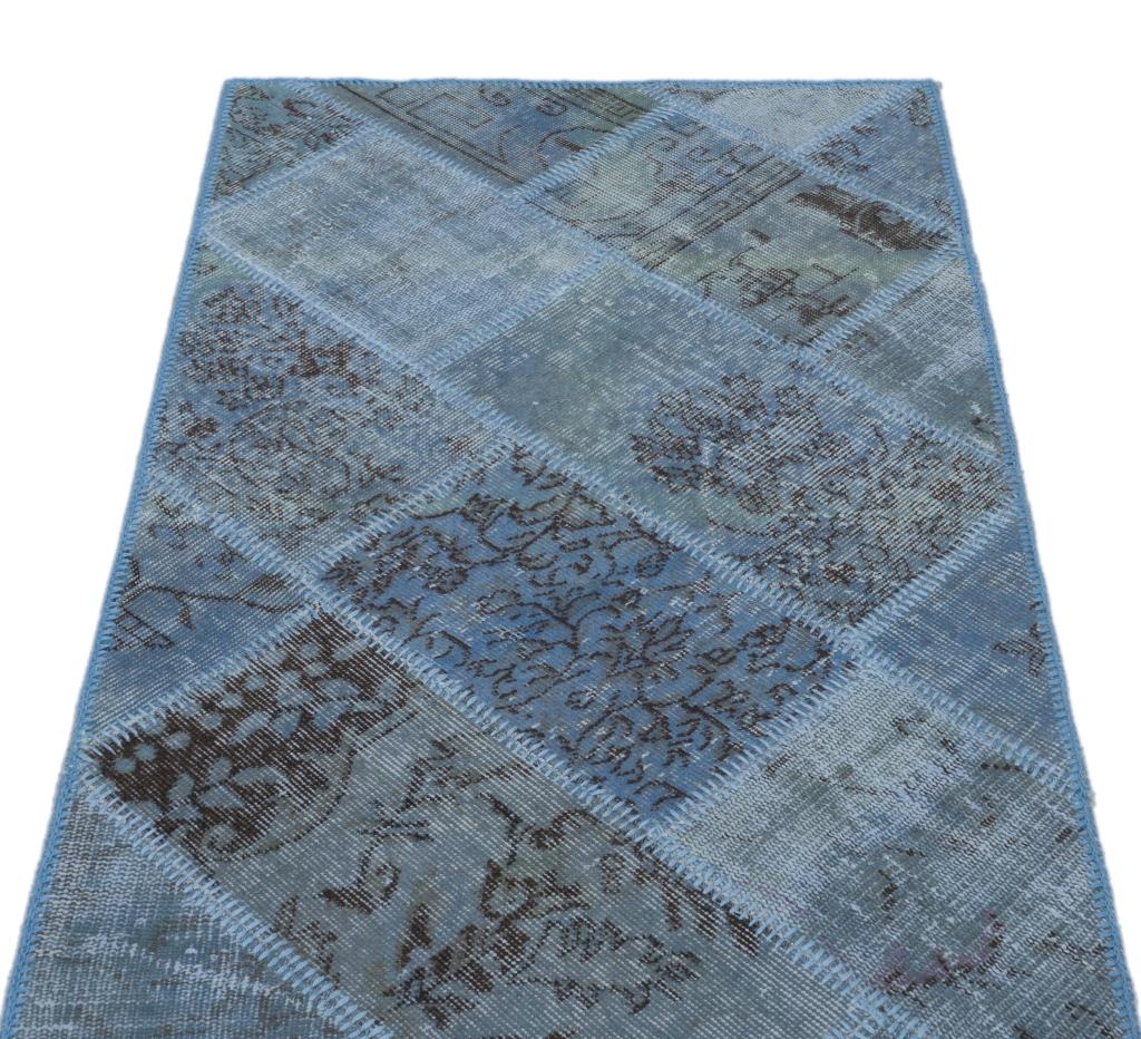 Apex Patchwork Halı Mavi 24707 80 x 150 cm