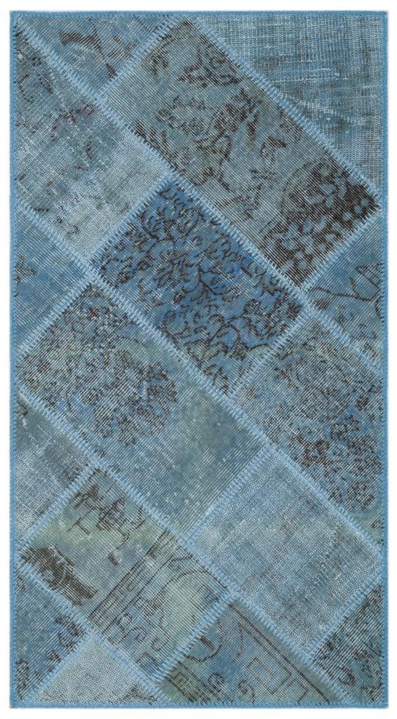 Apex Patchwork Halı Mavi 24707 80 x 150 cm