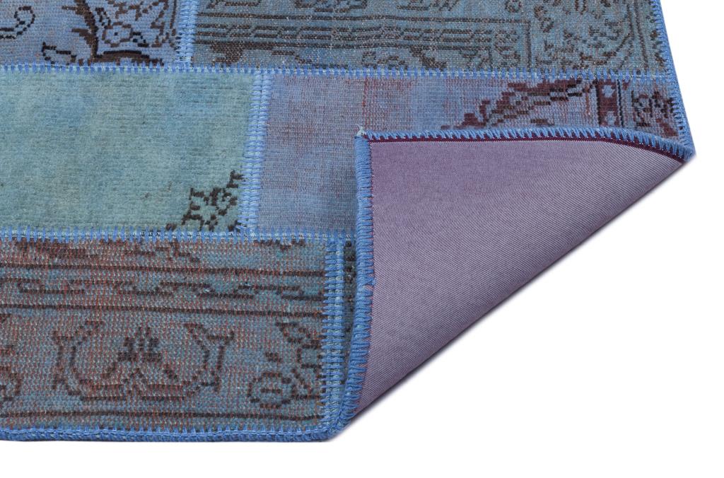 Apex Patchwork Halı Mavi 25899 80 x 150 cm