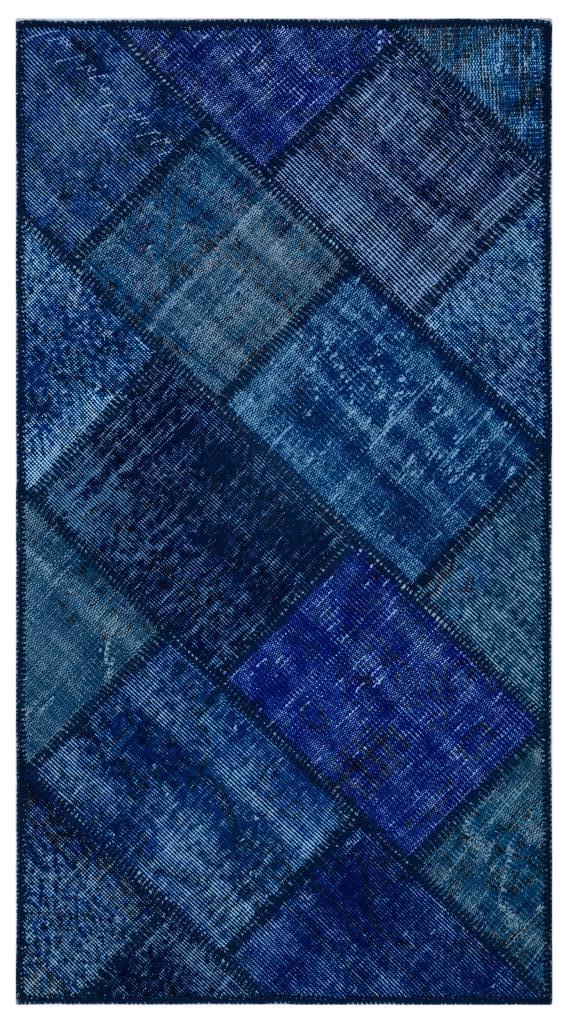 Apex Patchwork Halı Mavi 25976 80 x 150 cm