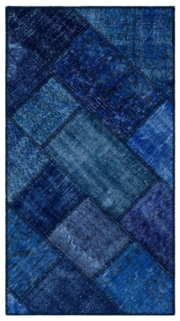 Apex Patchwork Halı Mavi 26004 80 x 150 cm