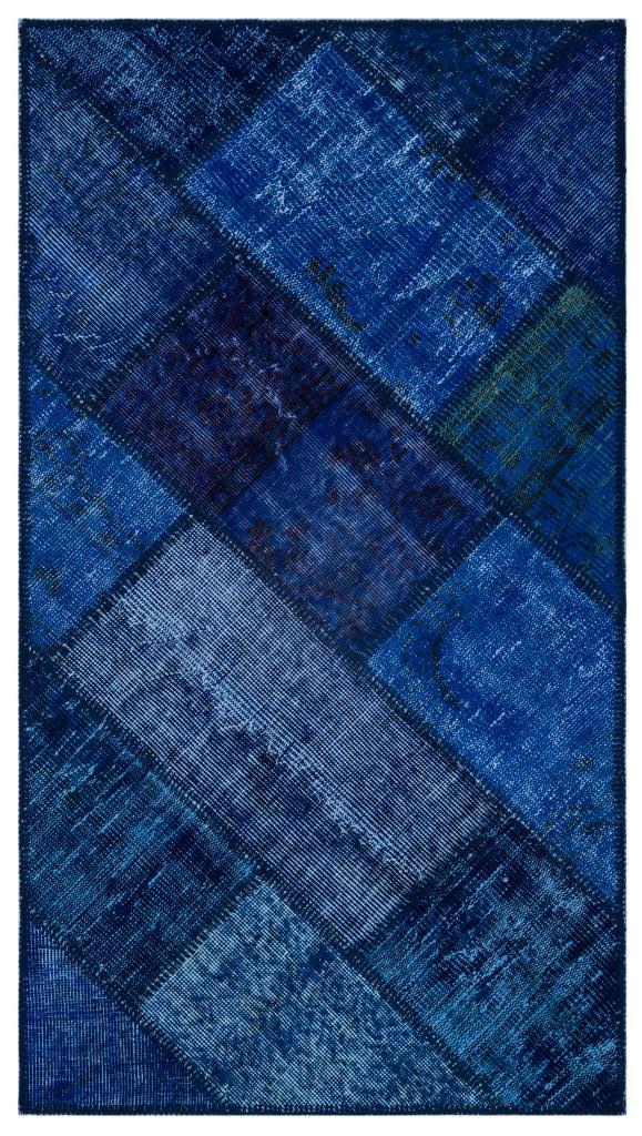 Apex Patchwork Halı Mavi 26024 80 x 150 cm