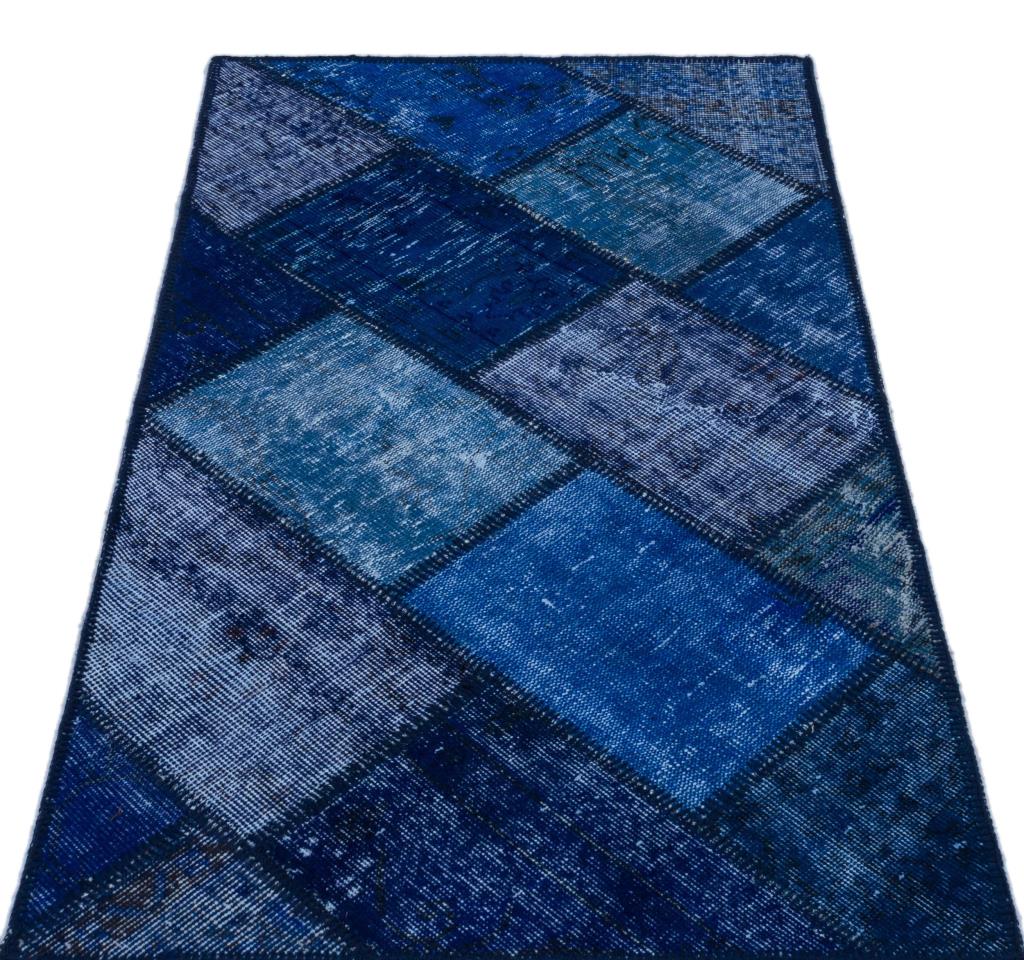 Apex Patchwork Halı Mavi 26048 80 x 150 cm
