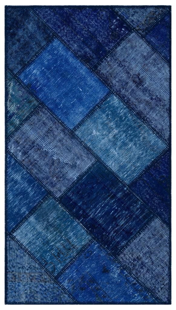 Apex Patchwork Halı Mavi 26048 80 x 150 cm
