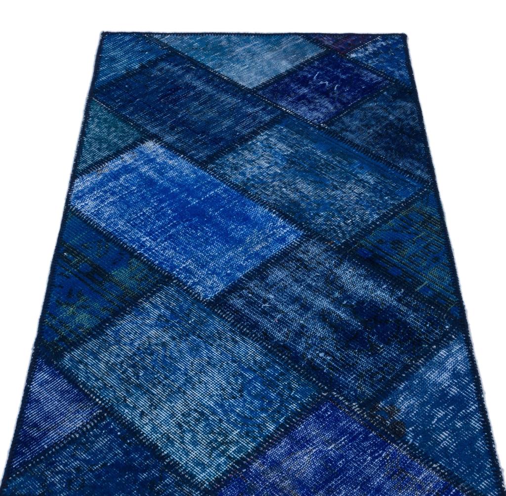 Apex Patchwork Halı Mavi 26081 80 x 150 cm
