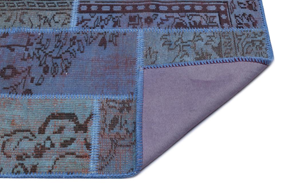 Apex Patchwork Halı Mavi 26095 80 x 150 cm