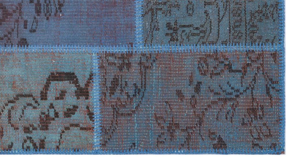 Apex Patchwork Halı Mavi 26095 80 x 150 cm