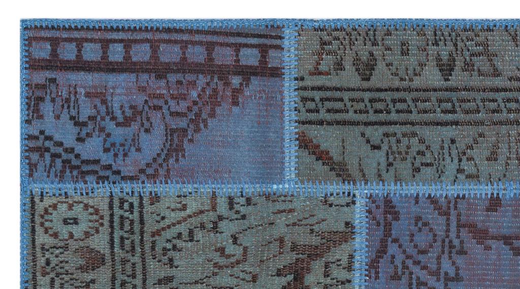 Apex Patchwork Halı Mavi 26095 80 x 150 cm