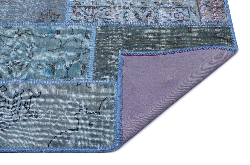 Apex Patchwork Halı Mavi 26221 80 x 150 cm