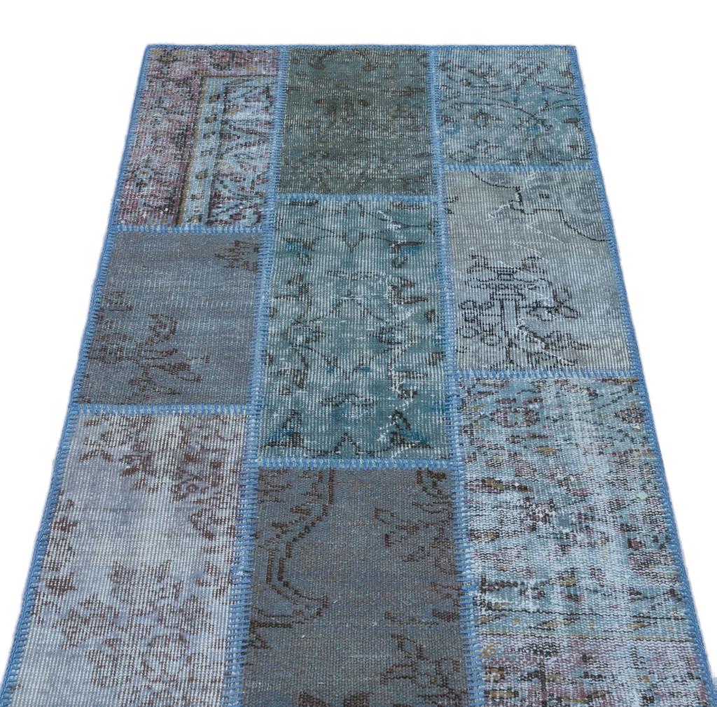 Apex Patchwork Halı Mavi 26221 80 x 150 cm