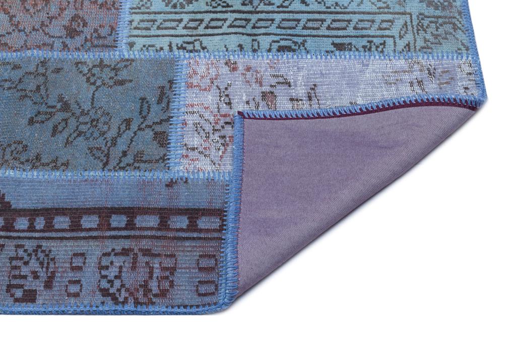 Apex Patchwork Halı Mavi 26226 80 x 150 cm