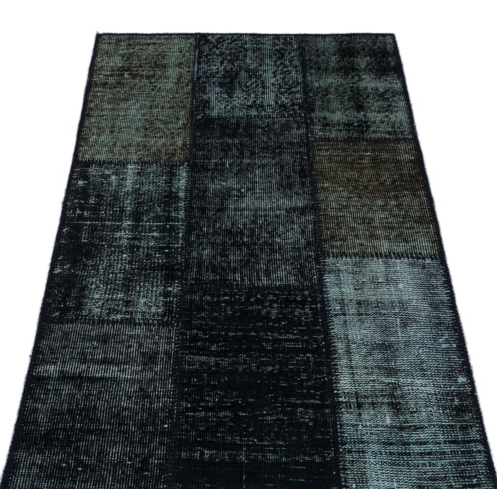 Apex Patchwork Halı Siyah 26027 80 x 150 cm