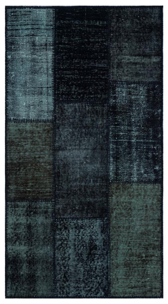 Apex Patchwork Halı Siyah 26027 80 x 150 cm